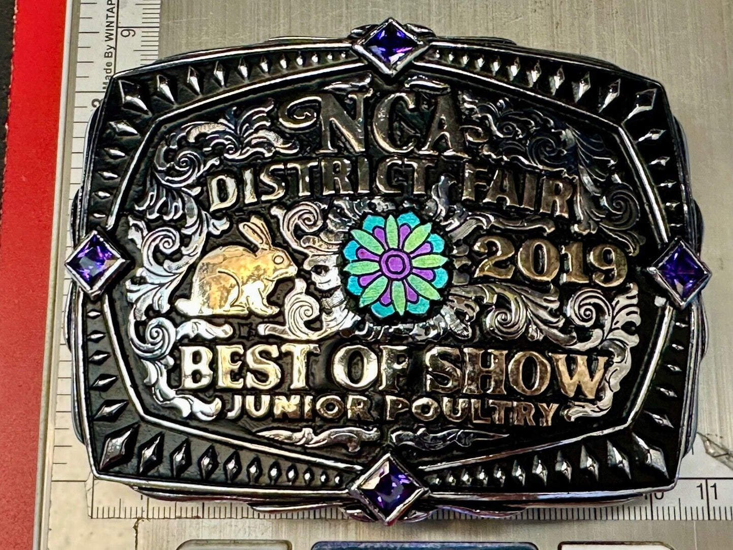 Best of Show JR poultry Trophy NCA District Fair 2019 Arkansas belt buckle By KS