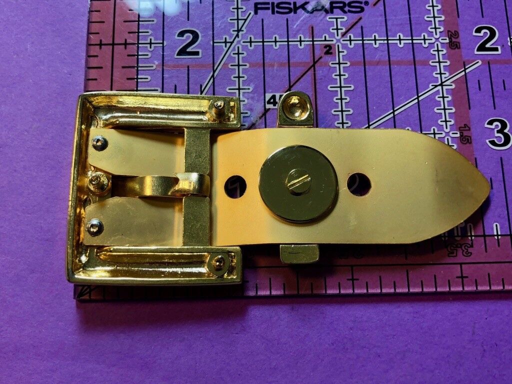 Vintage 2 piece Dress Brass Tone? Belt Buckle