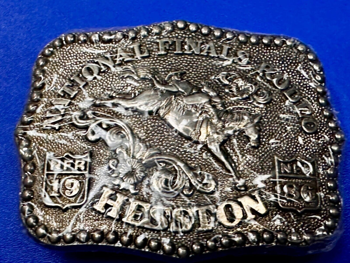 1986 Hesston NFR National Finals Rodeo YOUTH SIZE Western Collectors Belt Buckle
