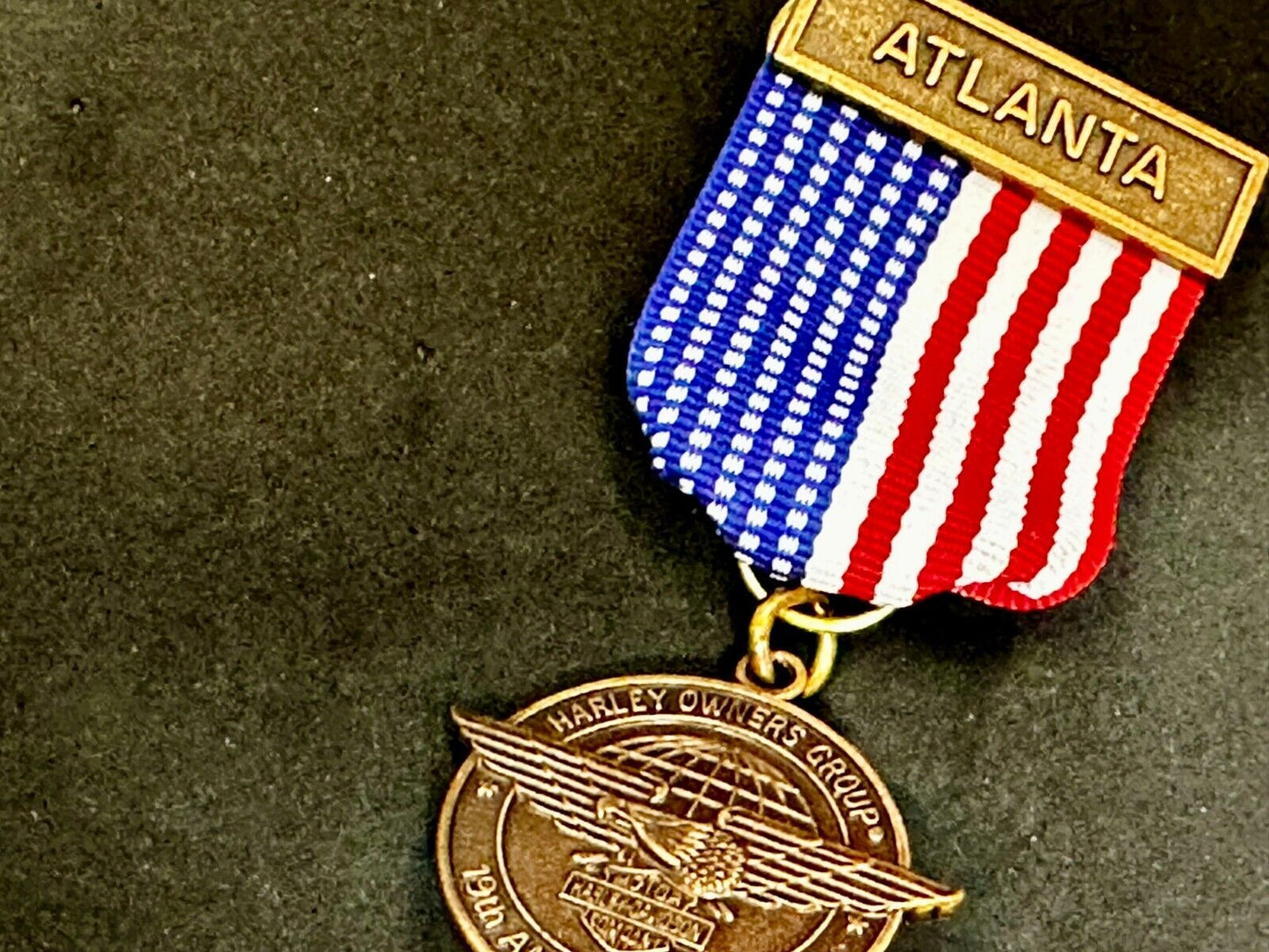 Atlanta 19th Annual Bike Rally Medal Pin Award Harley Davidson Owner Group HOG