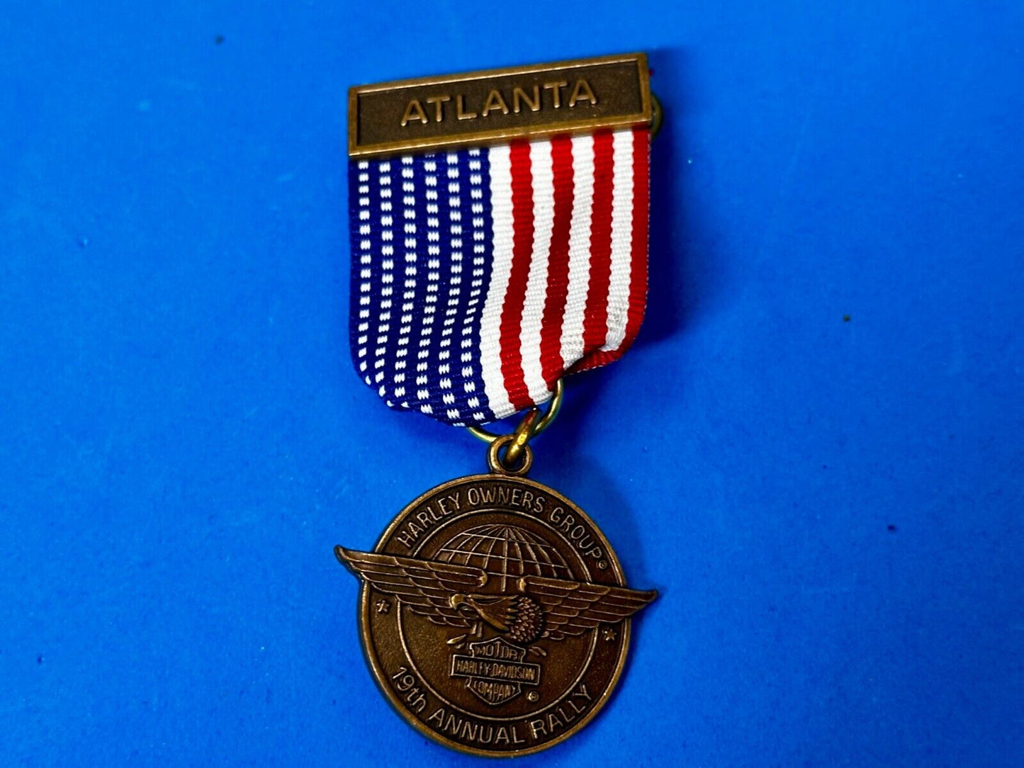 Atlanta 19th Annual Bike Rally Medal Pin Award Harley Davidson Owner Group HOG