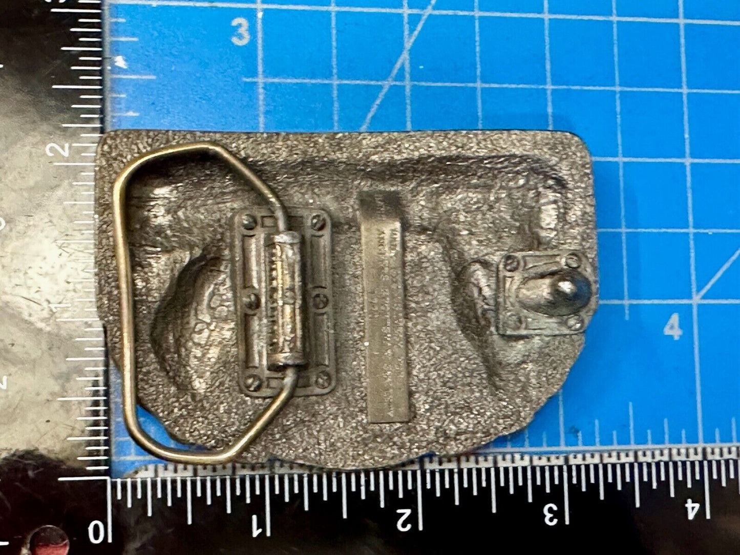 1990 BASS Bass Anglers Sportsman Society Fishing Dual Jumping Fish belt buckle