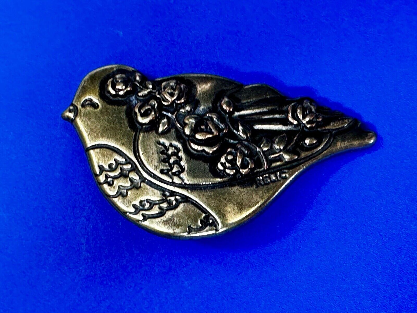 Bird Dove Shaped Cutout Figure Brass Tone Belt Buckle by Relic