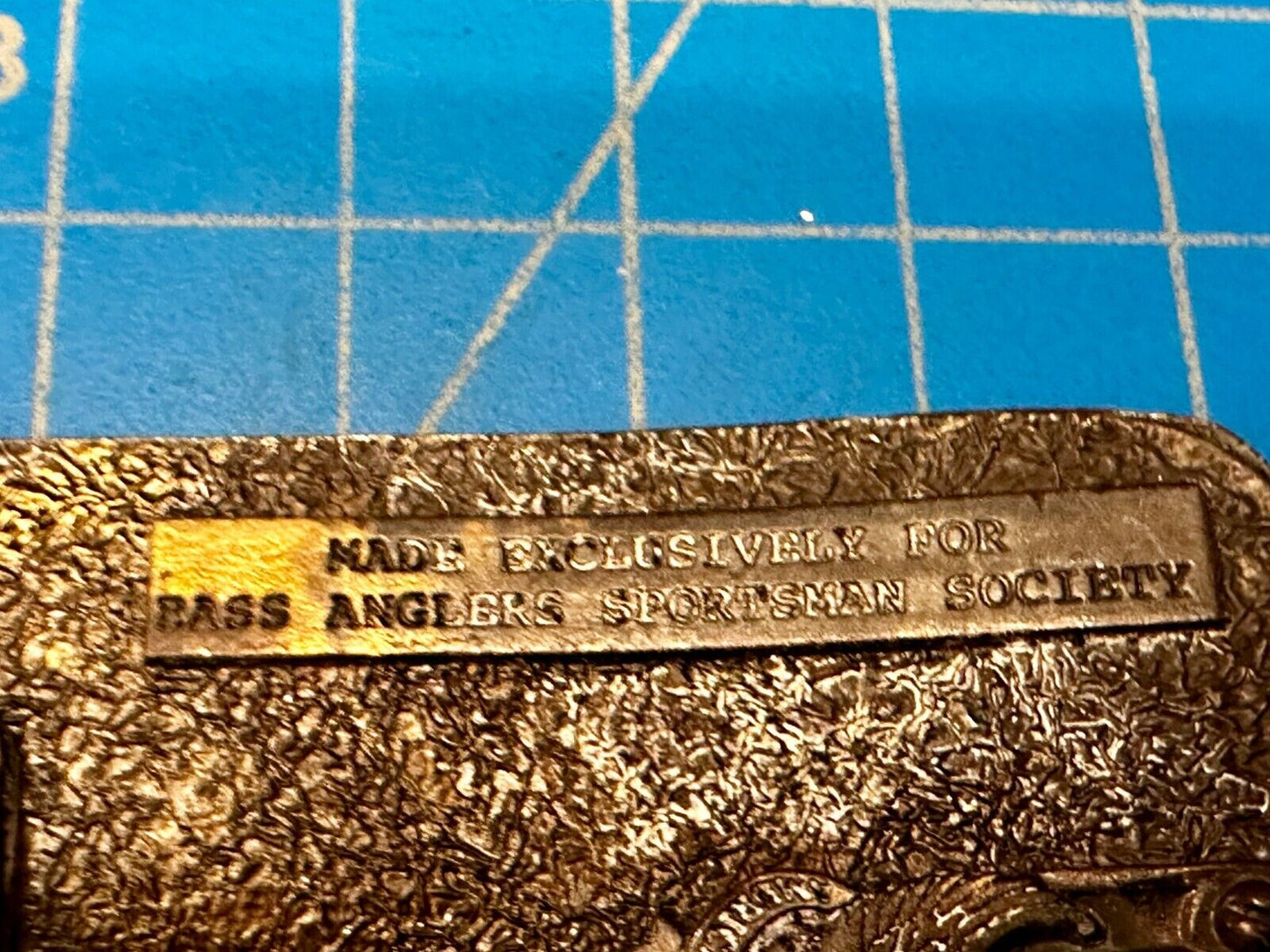 1988 Bass Anglers Sportsman Society Club Great American Belt Buckle