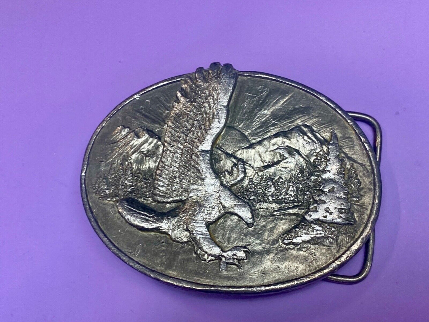 The Eagle - Bird and Symbol of Courage Freedom Siskiyou Vintage 1982 belt buckle