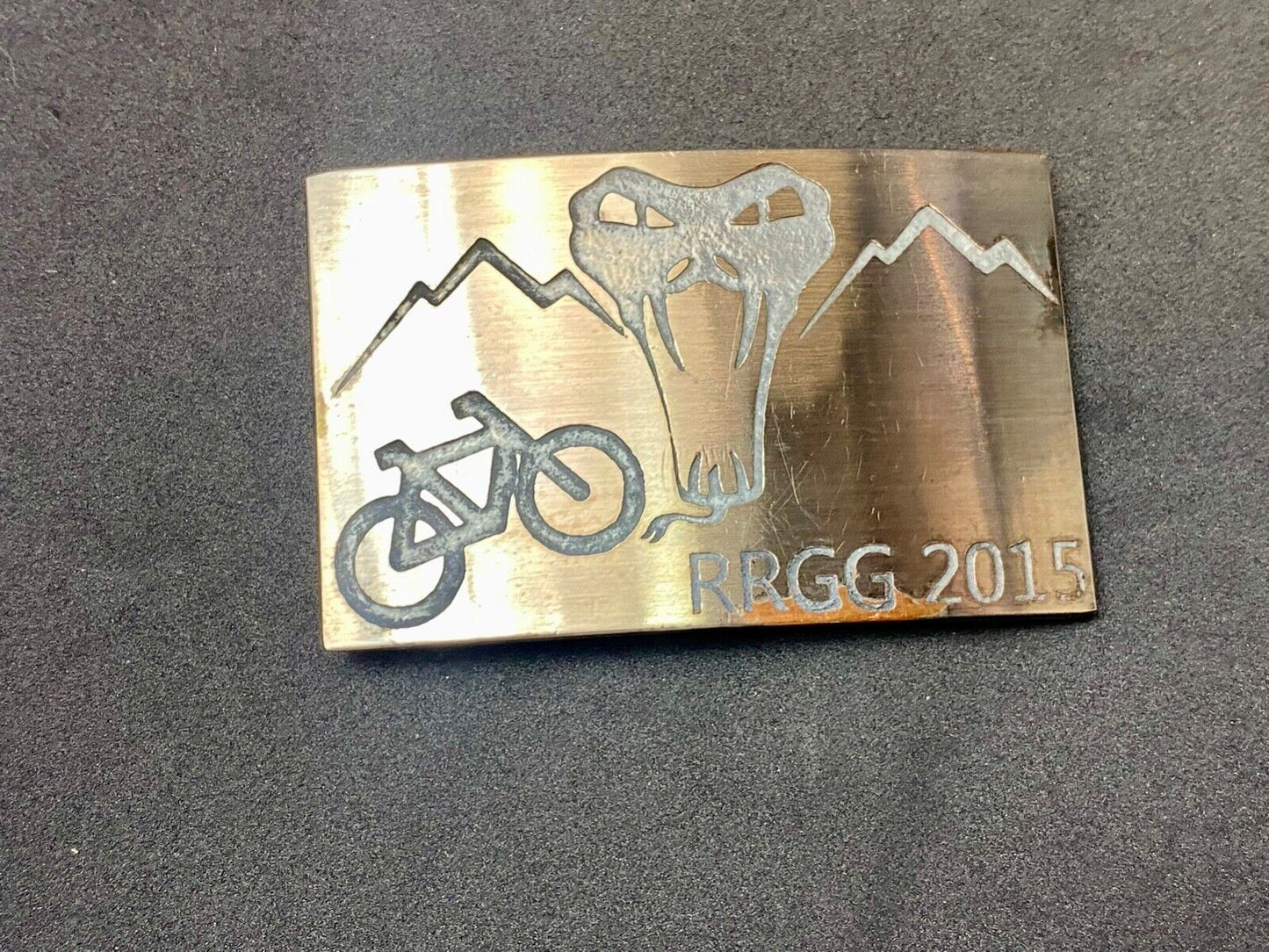 2015 RRGG Mountain Bike Belt Buckle Viper Logo Event Trail Ride Race BMX