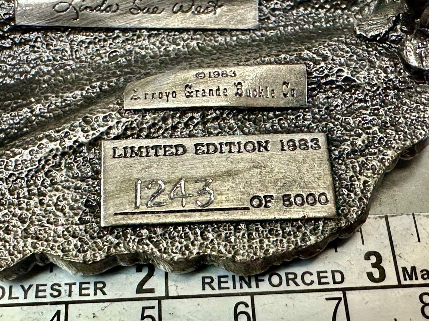 1983 American Aviation Commemorative Plane Pilots belt buckle by Arroyo Grande