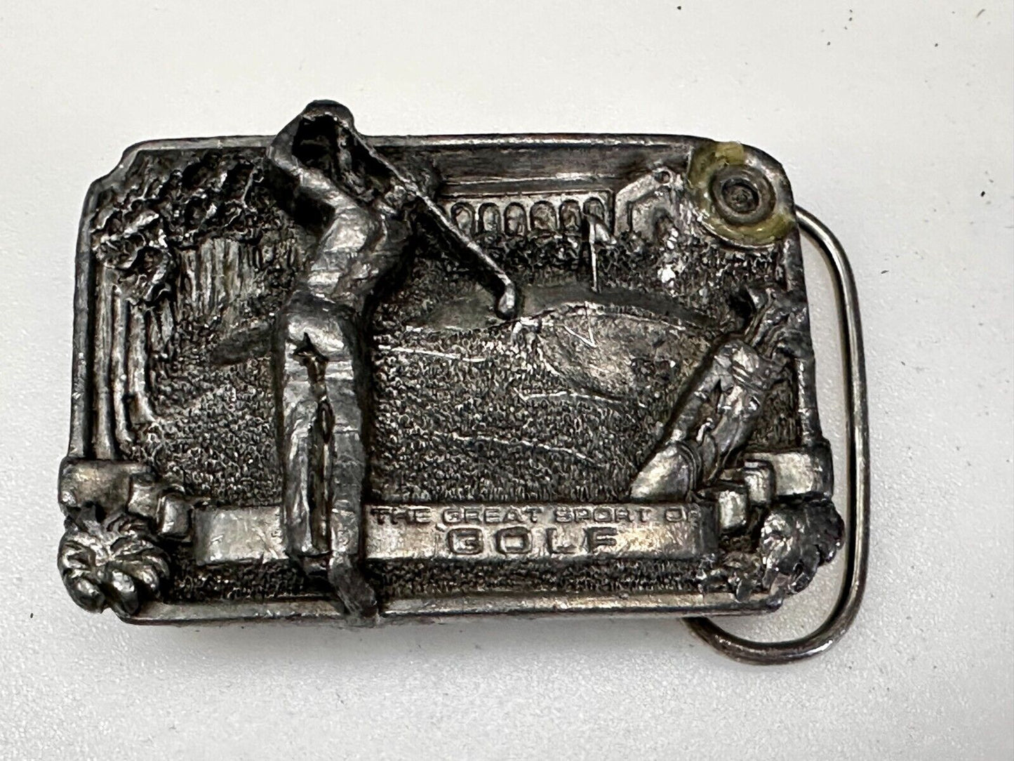 The Great Sport of Golf Golfer Vintage Belt Buckle by Bergamot Brass Works L-86