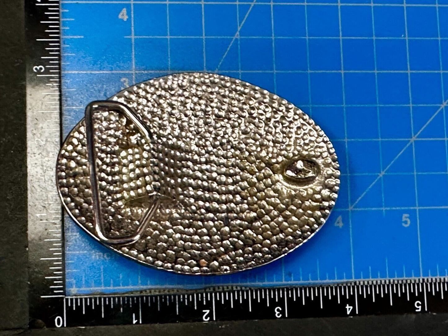 Bighorn Sheep Ram Mountain Goat Turquoise Stone Flower Leaf Western Belt Buckle