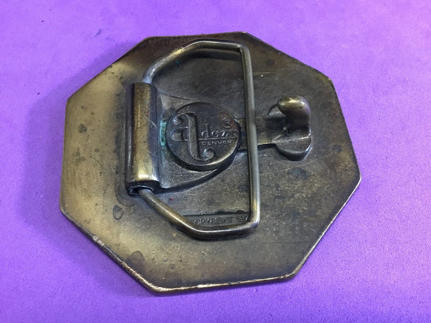 VINTAGE 1977 **MGM SPRING BRAKES** COMPANY BELT BUCKLE