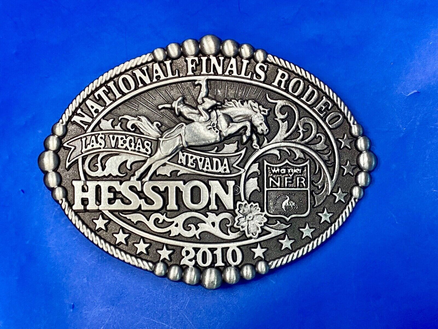 2010 Youth Size Nfr National Finals Rodeo Prca Sealed Belt Buckle
