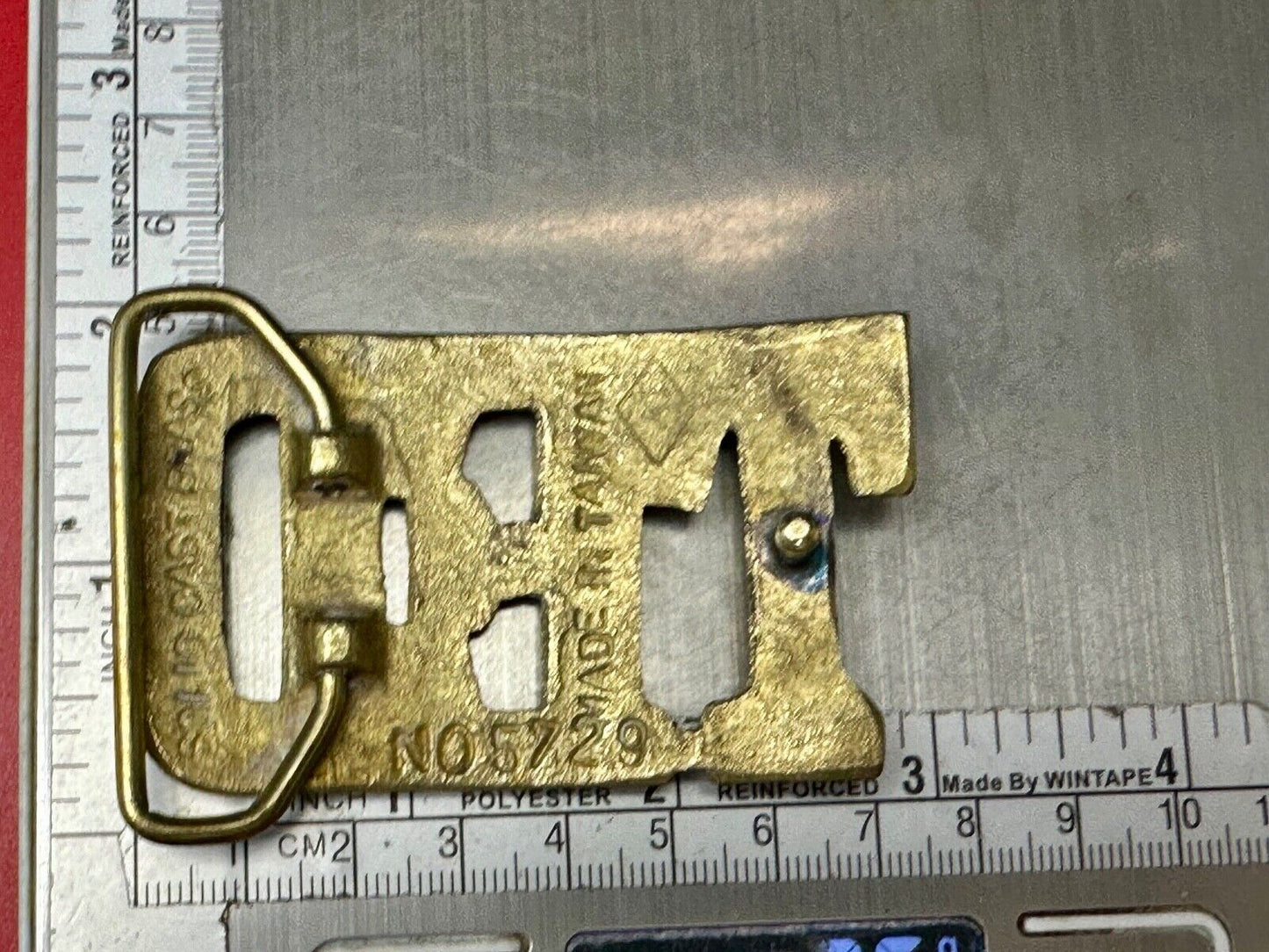TED Custom Name in Cutout block letters solid brass Baron belt buckle