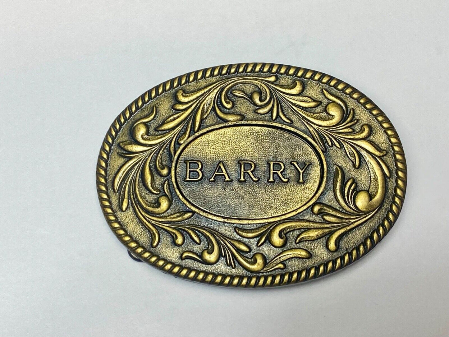 BARRY - western ornate flower swirl belt buckle by Kinney Co