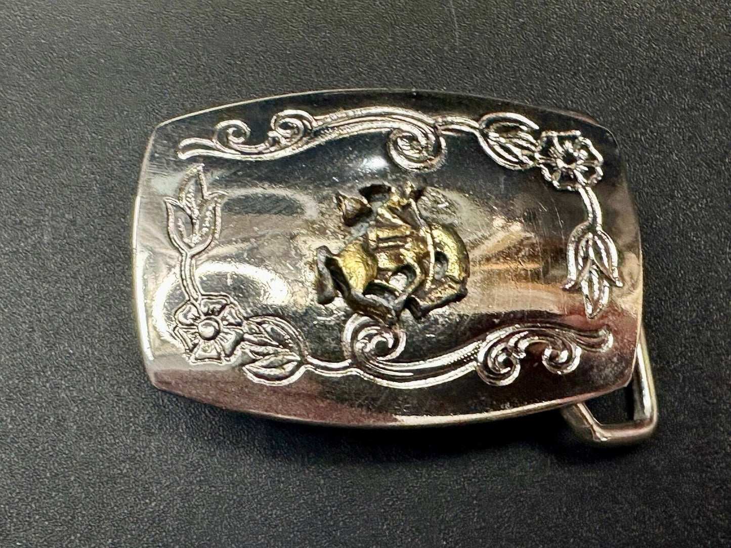 Vintage Cowboy Saddle Bronc western USA made belt buckle