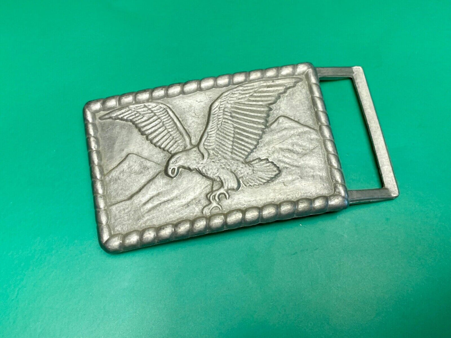 Vintage EAGLE Belt Buckle American Americana USA Biker Mountains Classic