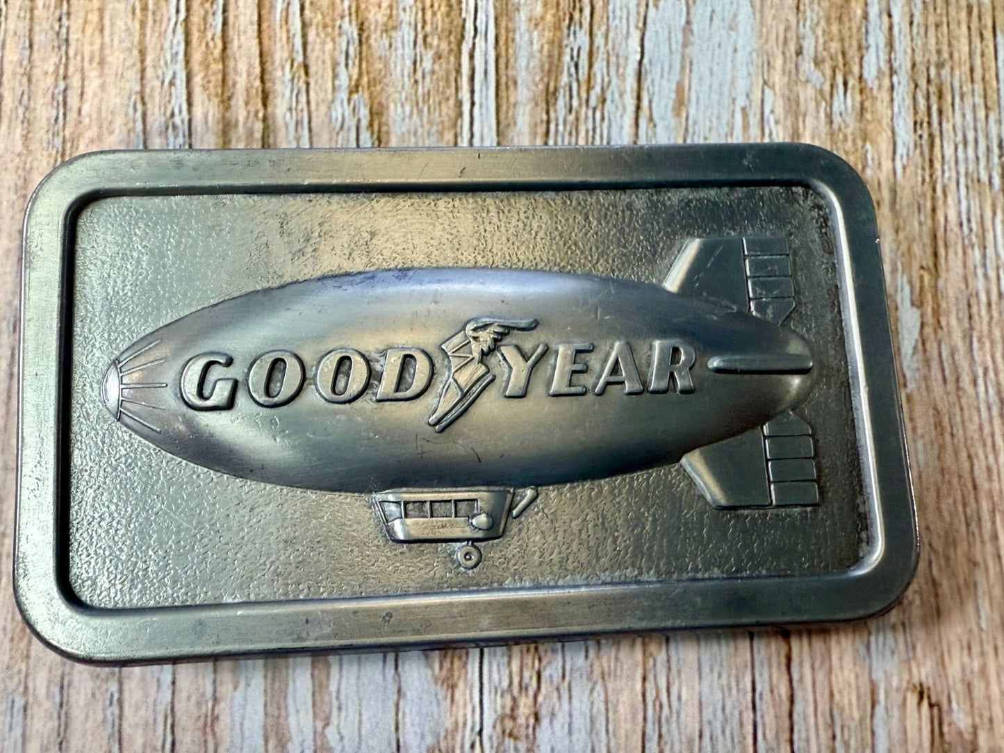 The Goodyear Blimp Tire & Rubber Company Air Ship Vintage 1974 Promo Belt Buckle