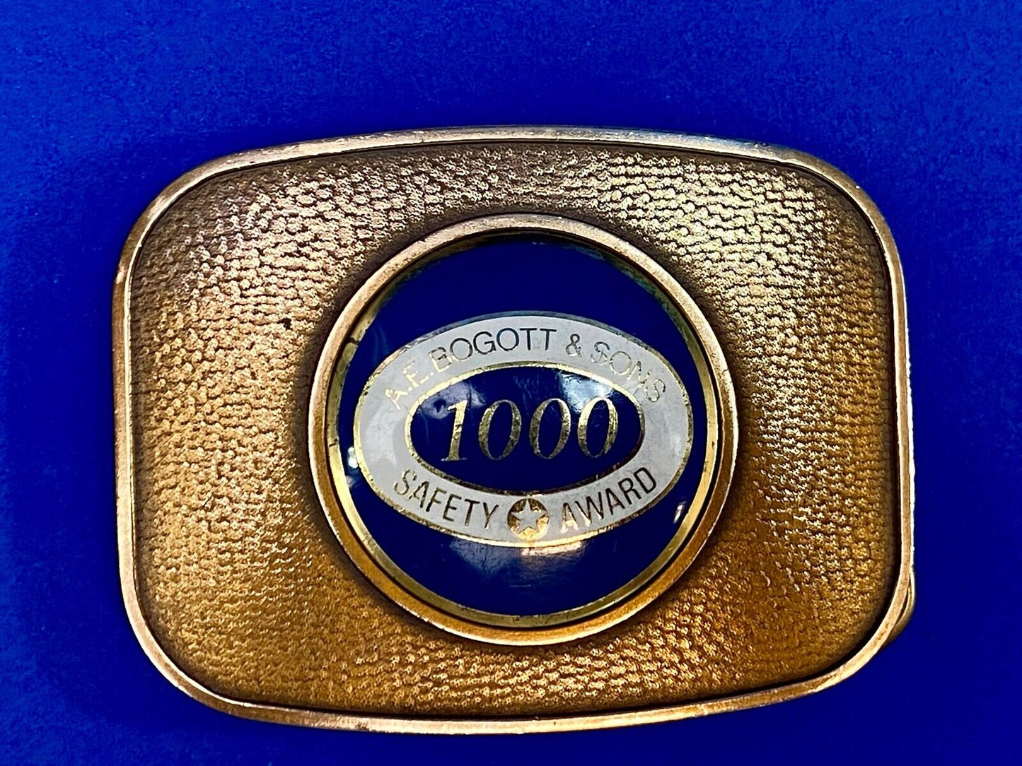 Vintage Ae Boggot And Sons Company Safety Award Belt Buckle