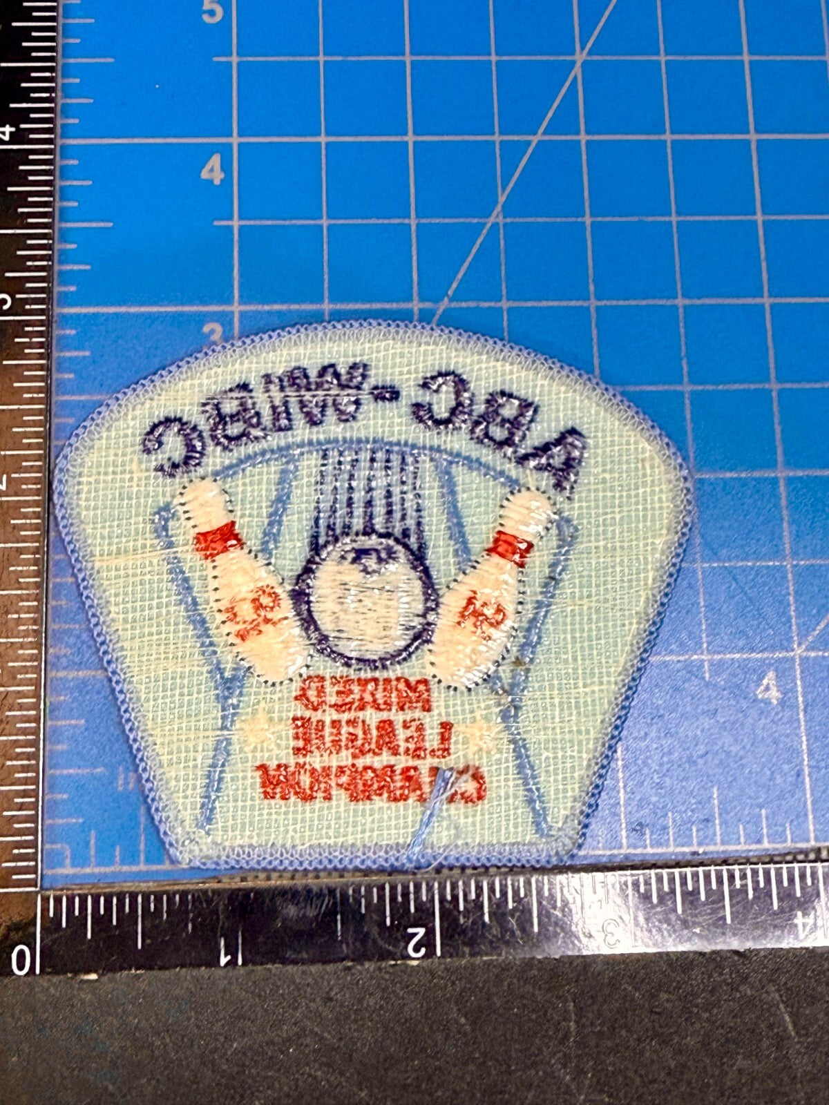 ABC- WIBC Bowling Mixed League Champion 91-92 Vintage Sports Souvenir Patch