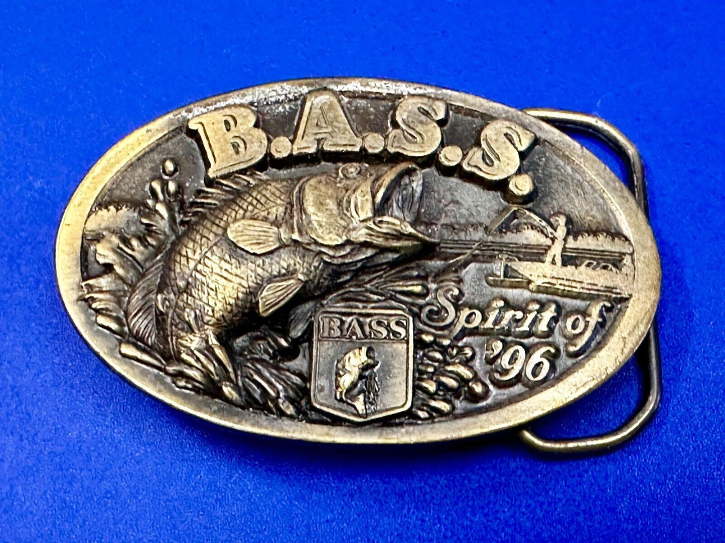 Bass Anglers Sportsman Society Spirit of 76 Bicentennial Fishing Belt Buckle