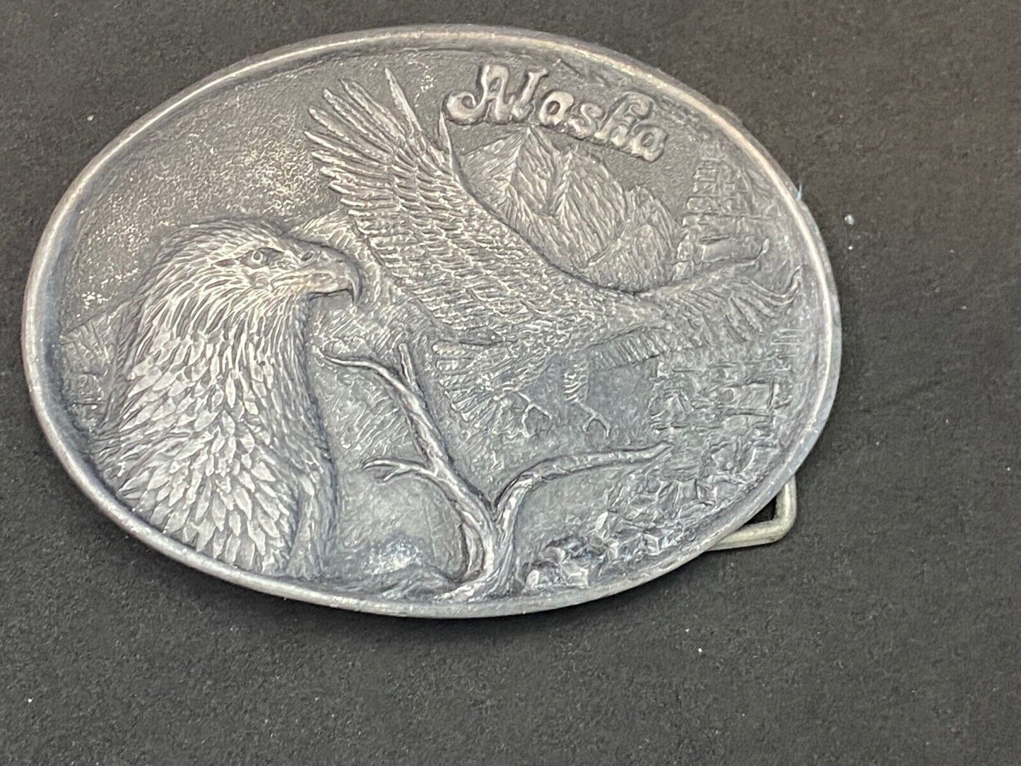 Alaska Frontier Arts Ltd Flying Eagle Great State Belt Buckle By Donohue Ent.