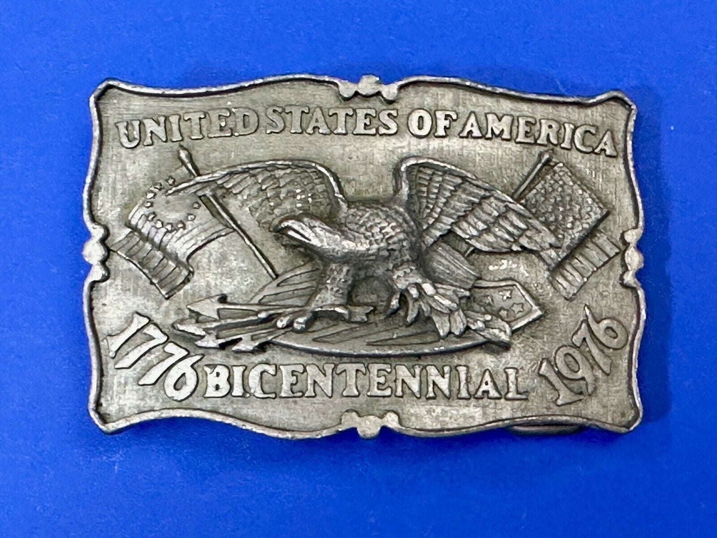 Swiss Miss Patriotic American Eagle 200 year Bicentennial Pride belt buckle