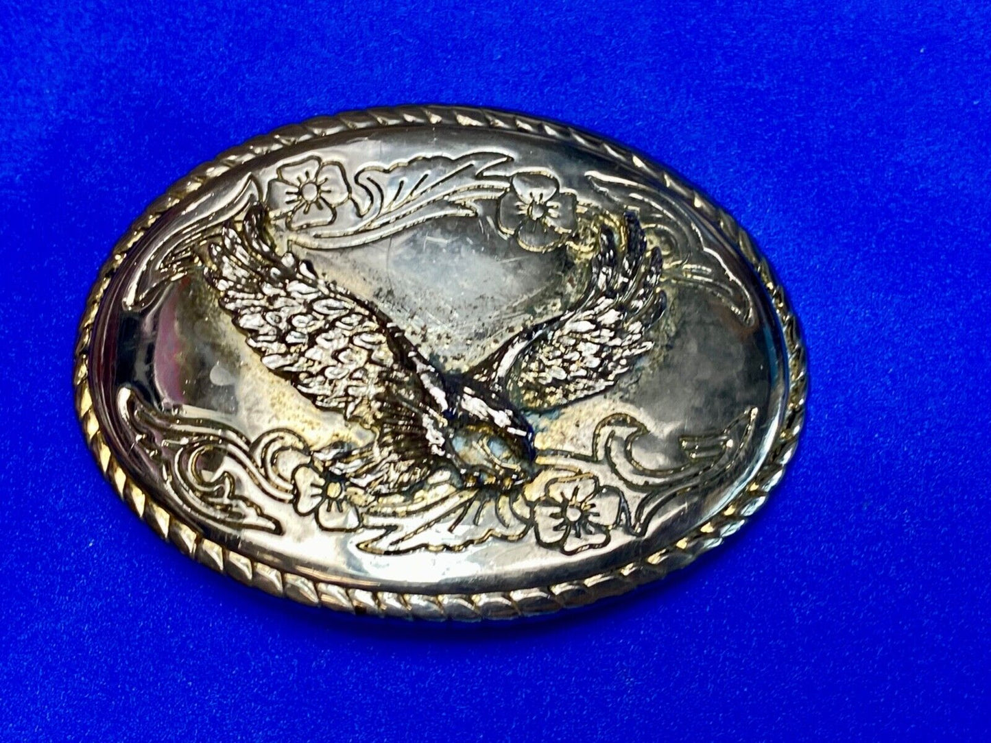 Vintage American Eagle Flying Proud belt buckle to restore