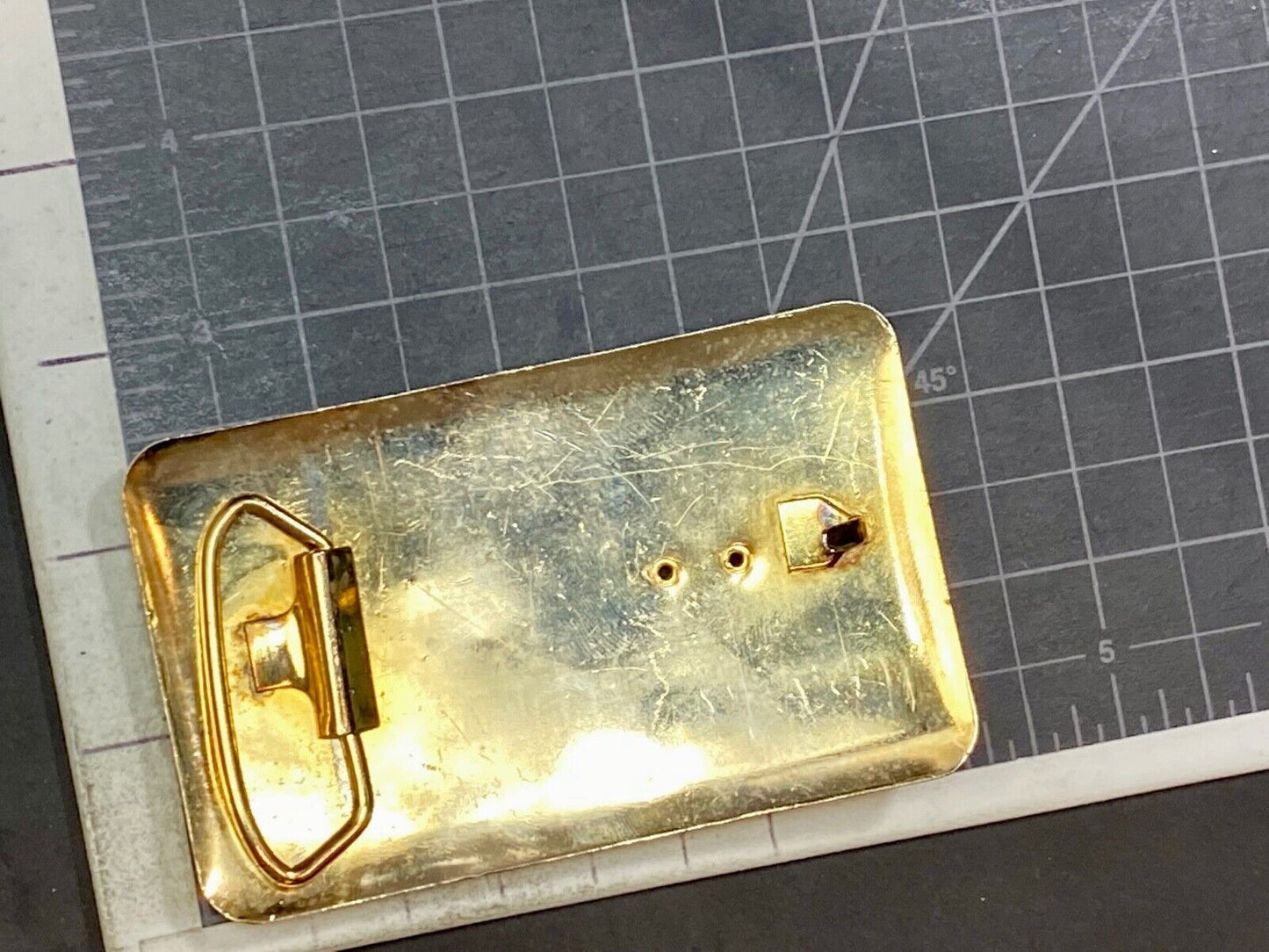 Black Horse Head And Saddle As Centerpiece In Western Gold Tone Belt Buckle