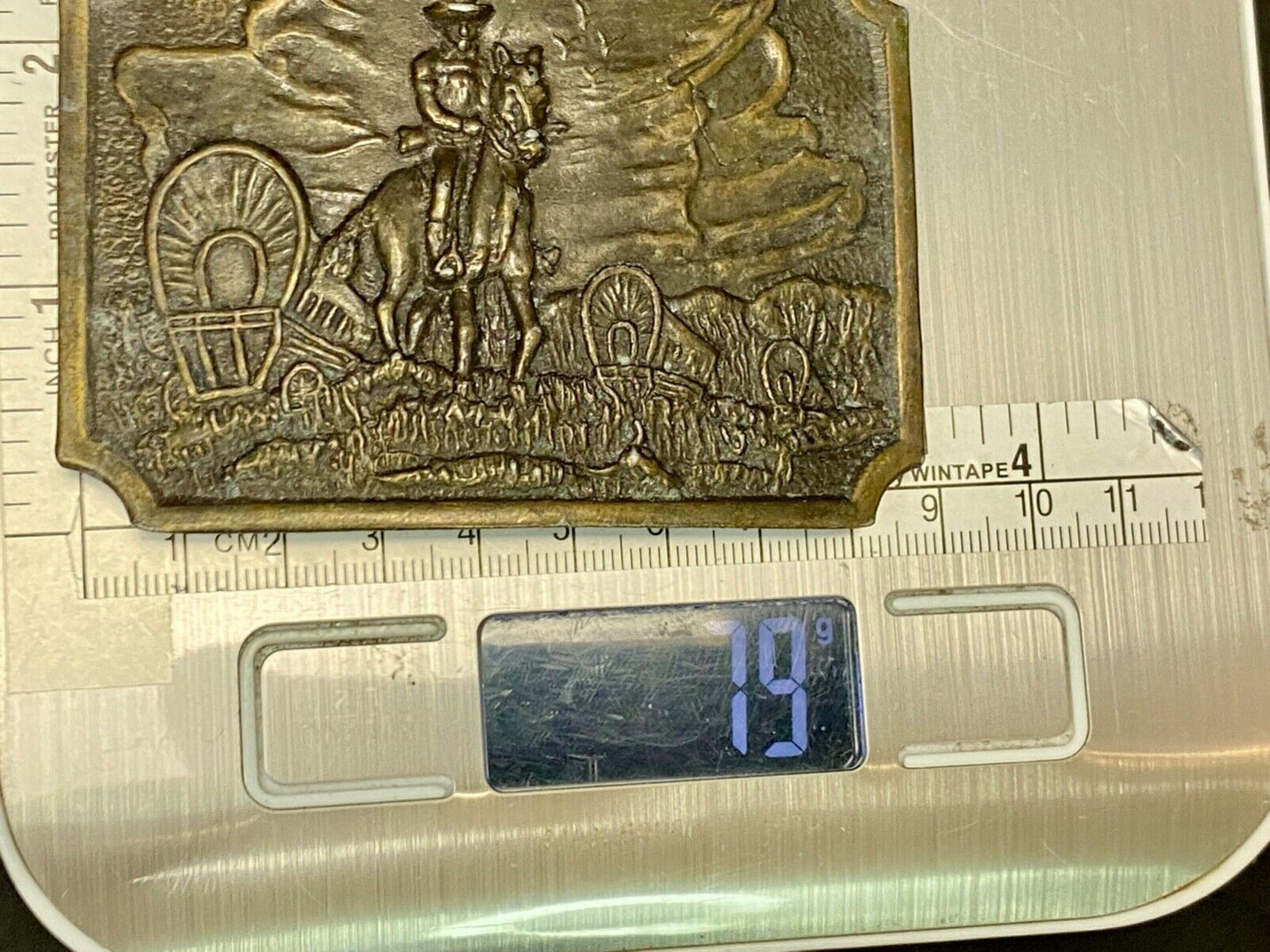 Tall In The Saddle Western Horse And Cowboy Way Of Life! Brass Tone Belt Buckle