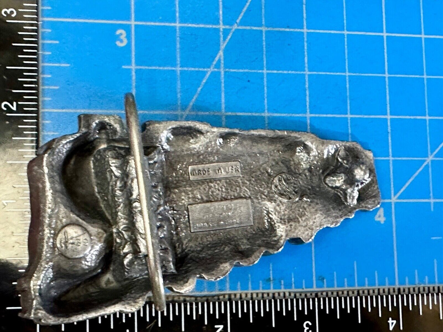 Train Rail Road Steam Engine RR vintage 1978 Bergamot Brass Works belt buckle