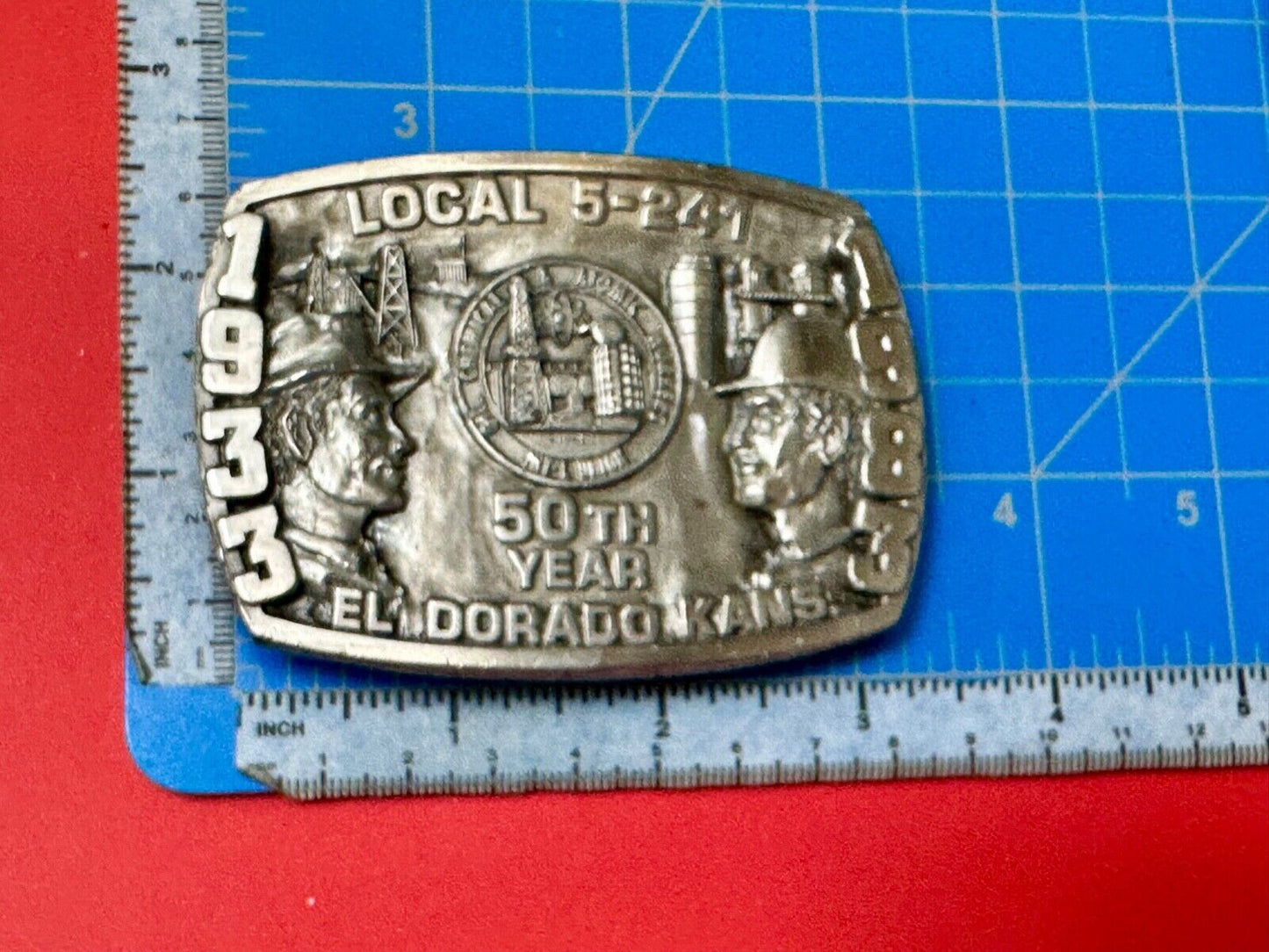 1983 El Dorado Kansas Local union 5 241 50th year celebration belt buckle