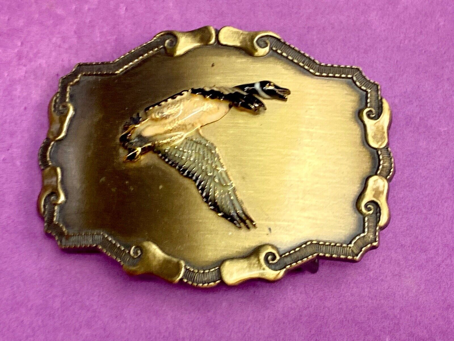Vintage American Eagle? Grouse? Belt Buckle by Raintree Buckles & Jewelry Inc