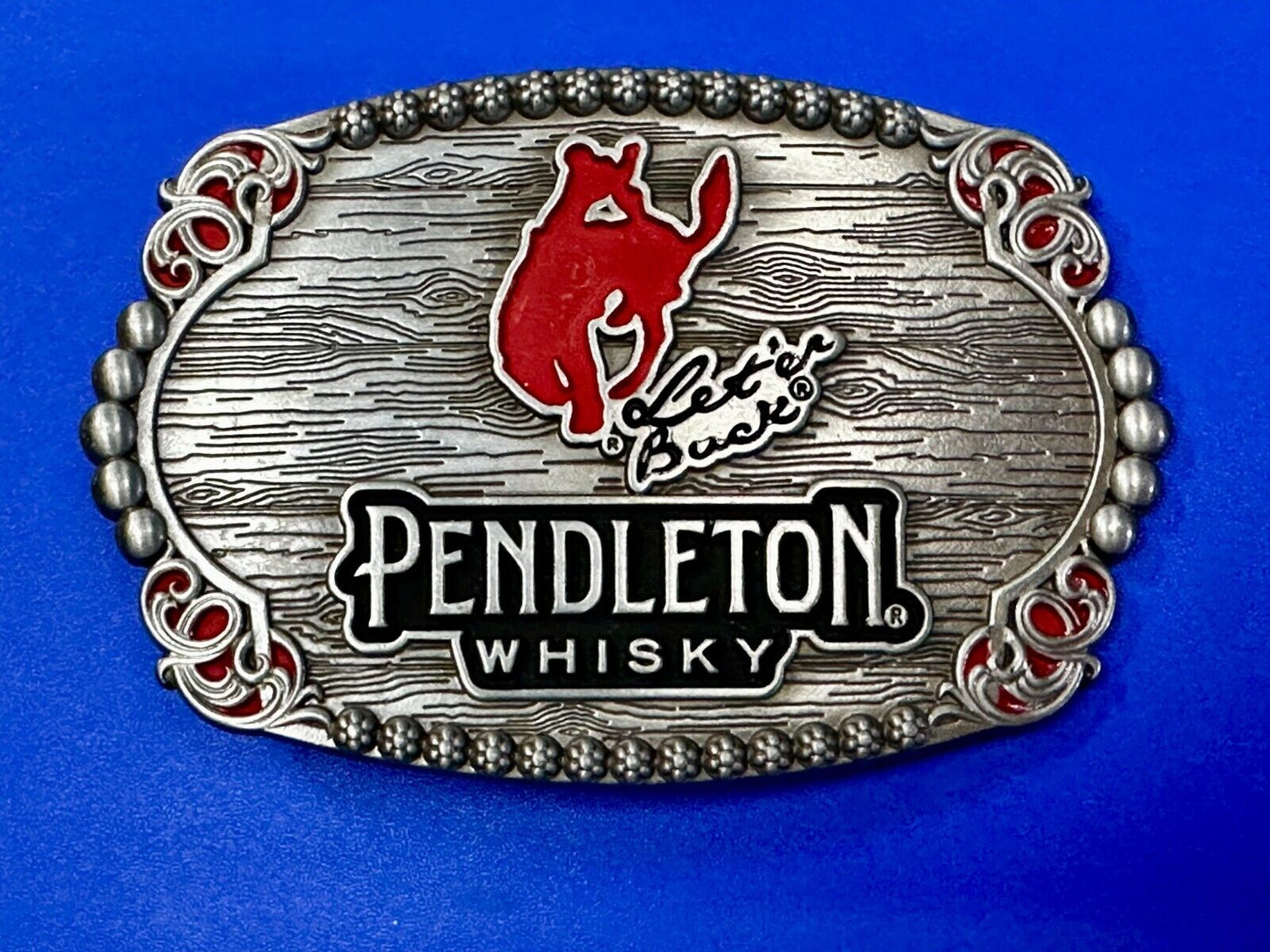 2023 Pendleton Whiskey Let'er Buck Rodeo Cowboy Montana Silversmiths Belt Buckle