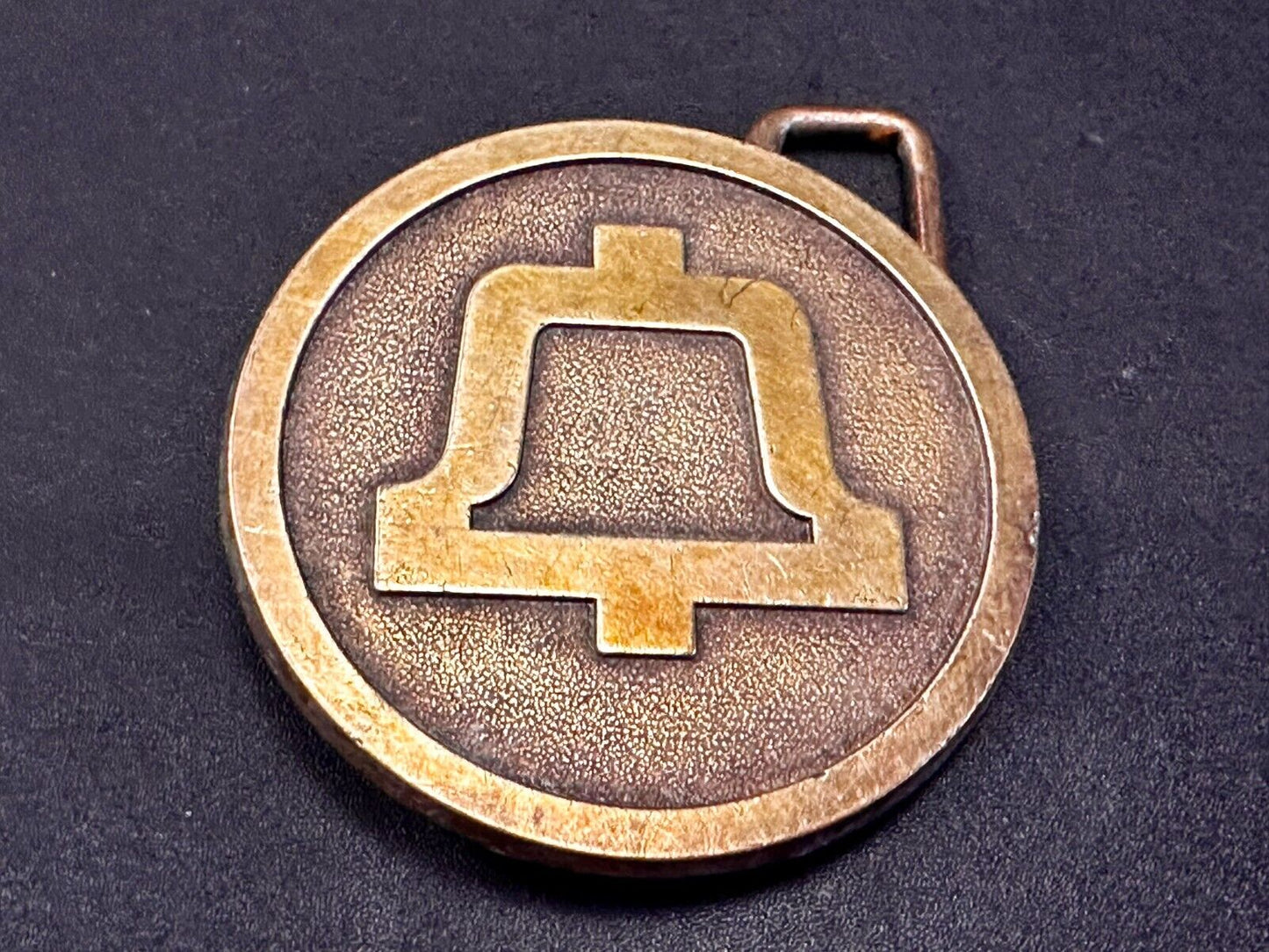 Bell Telephone Lineman Brass Tone Vintage round logo Belt Buckle