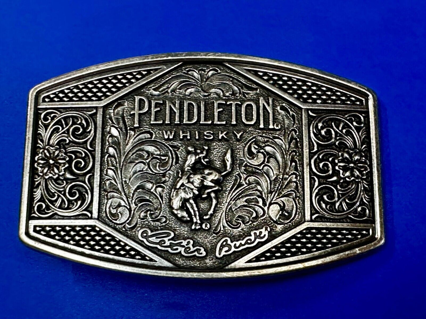2022 Pendleton Whiskey Let'er Buck Rodeo Cowboy Montana Silversmiths Belt Buckle