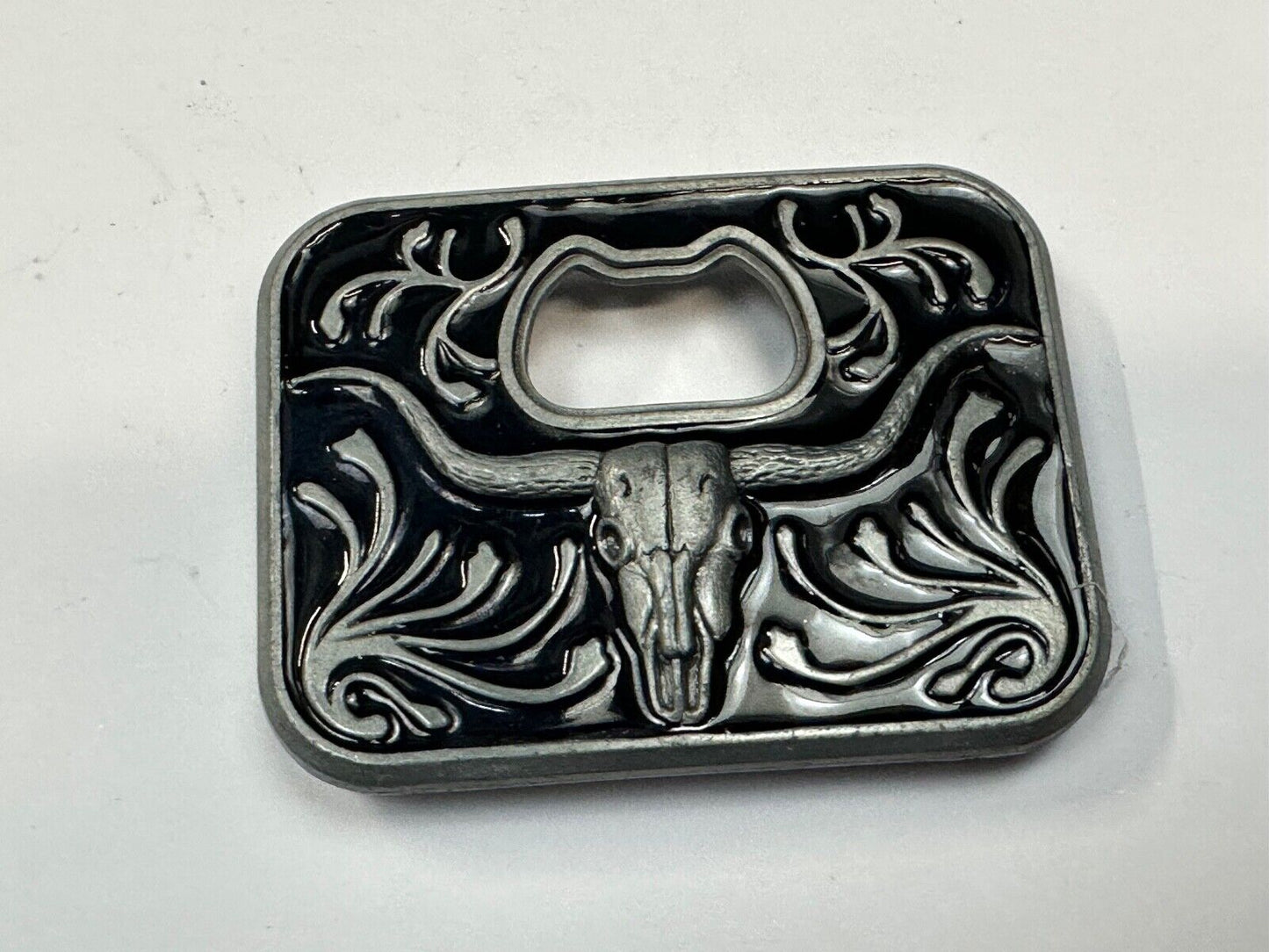 Texas Longhorn Cow cowboys cowgirls western belt buckle by Siskiyou 5259