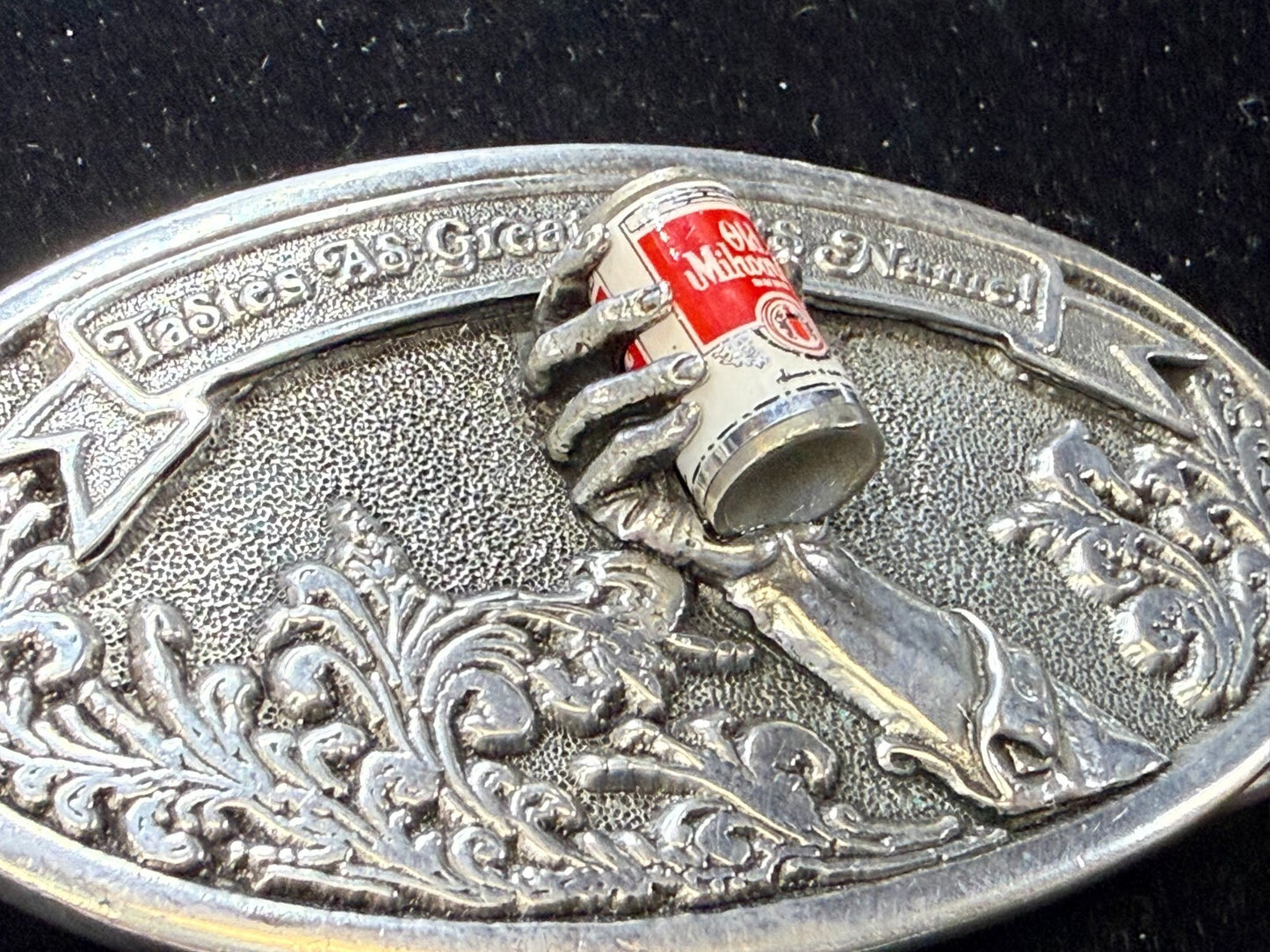 Taste as Great as Its Name Old Milwaukee Beer Promotional Belt Buckle by Adezy