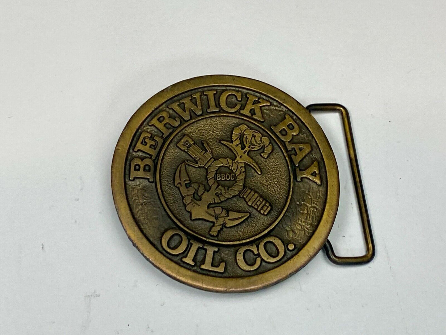 Berwick Bay Oil Company Atchafalaya River In Louisiana Belt Buckle By Hit Line