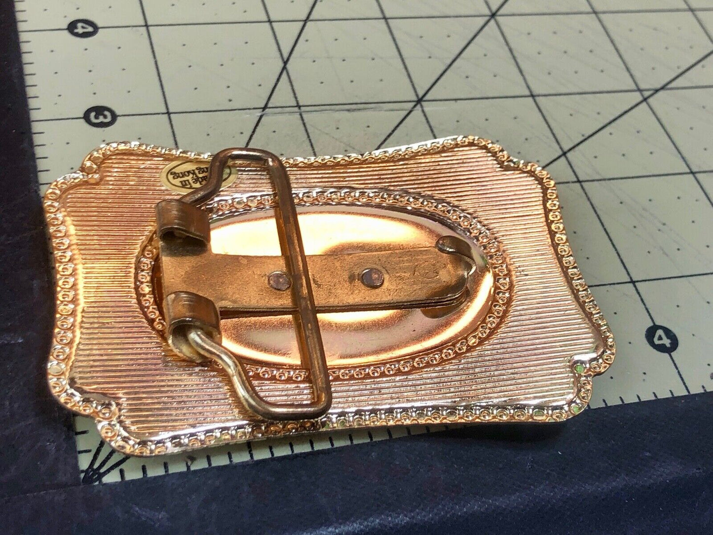 Vintage Covered Wagon Raised Western Belt Buckle