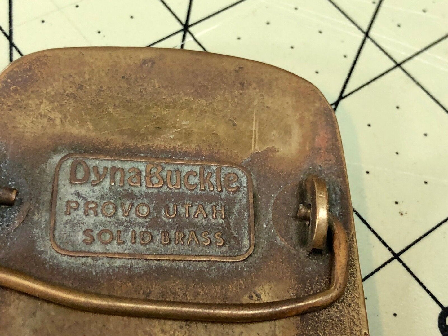 Vintage CM World Class Weightlifters Solid Brass belt buckle by DynaBuckle