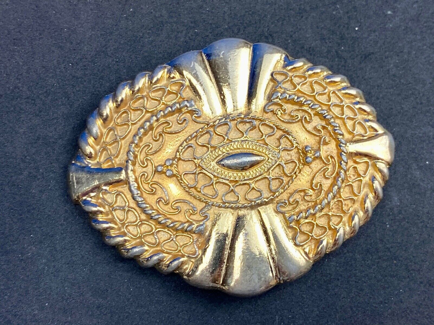 Vintage 80s Designer Gay Boyer New York Braided Belt buckle