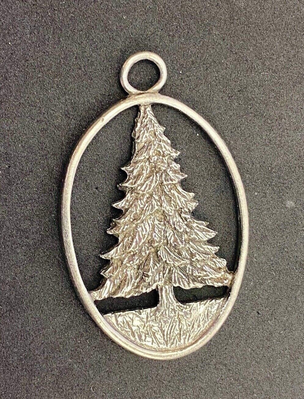 Vintage 1992 Pewter Christmas Tree Ornament Signed SEAGULL ETAIN ZINN Canada