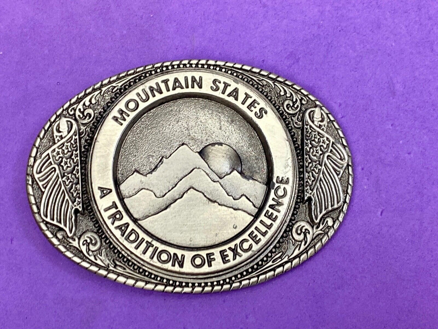 The Mountain States A Tradition Of Excellence Western Oval Belt Buckle