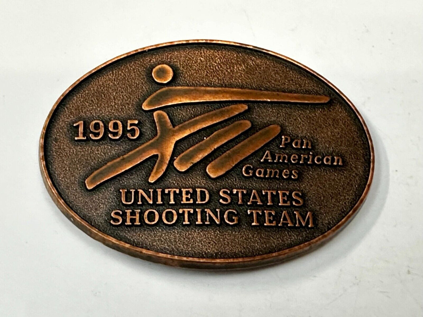 1995 Pan American Games US Shooting Team Vintage Belt Buckle