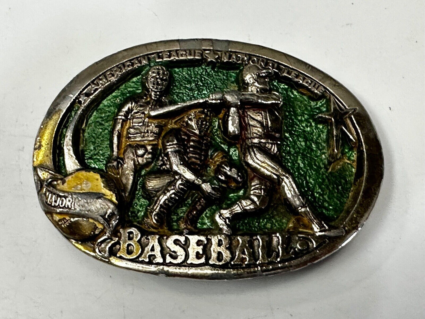 Baseball American & National League Vtg 1982 The Great American Belt Buckle Co