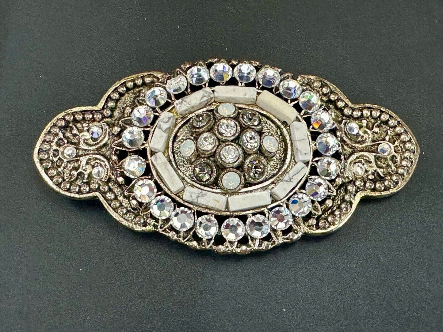 Vintage accented antique victorian vibe large belt buckle