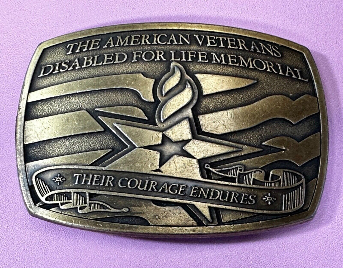 The American Veterans Disabled For Life Memorial Commemorative Belt Buckle