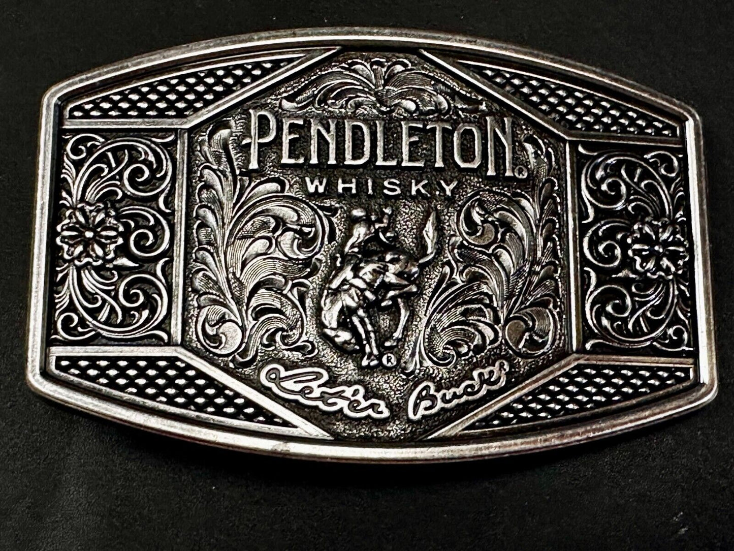2022 Pendleton Whiskey Let'er Buck Rodeo Cowboy Montana Silversmiths Belt Buckle