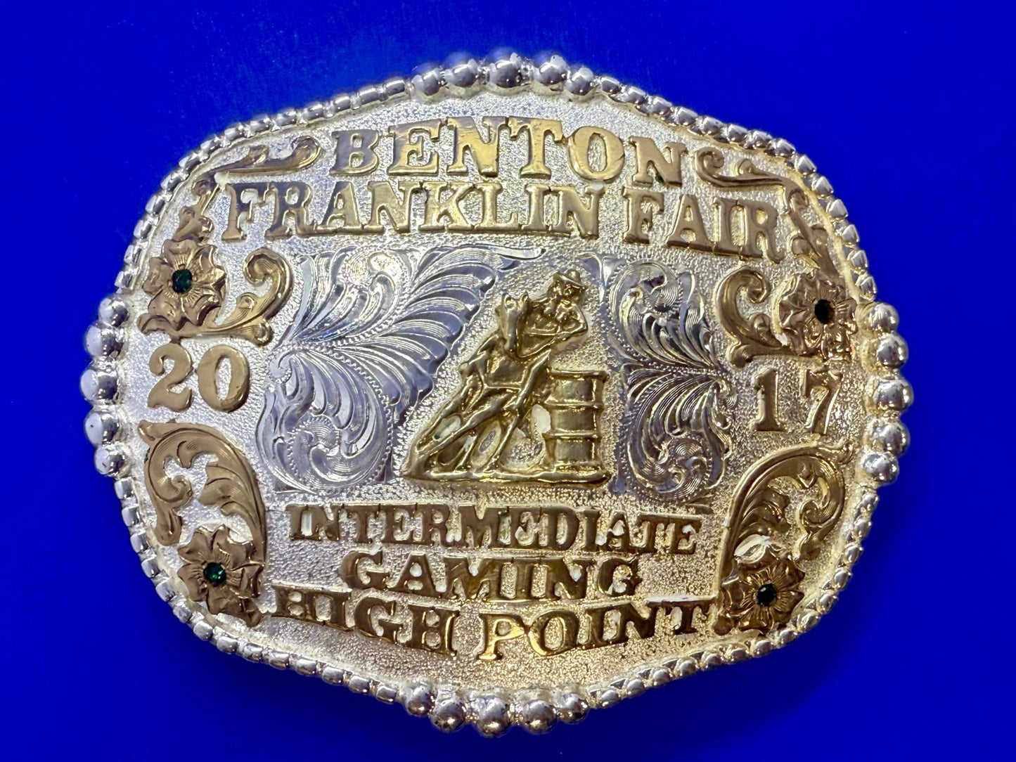 Benton Franklin Fair 2017 Gaming High Point Trophy Belt Buckle by Corriente