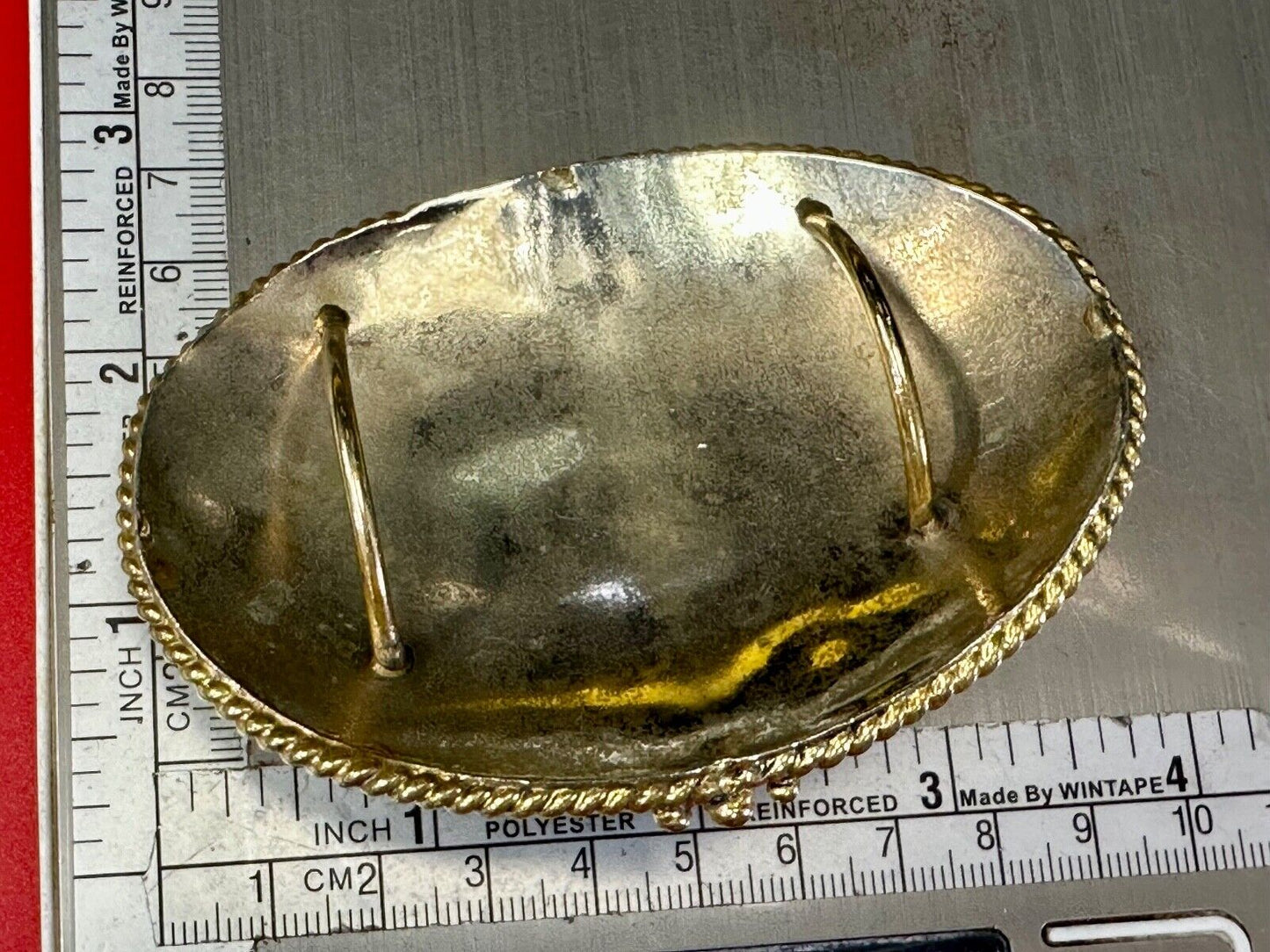 two tone LEAF theme unknown to me! green turquoise? Artisan western belt slide