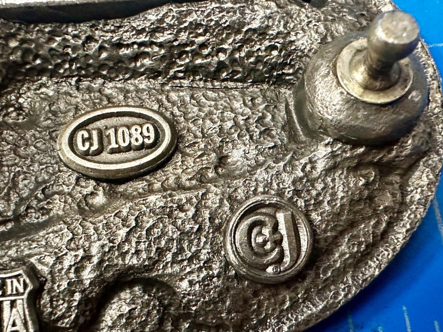 The Covered Wagon Western Pacific Train RR F7 913 EMD VTG 1986 Belt Buckle by CJ